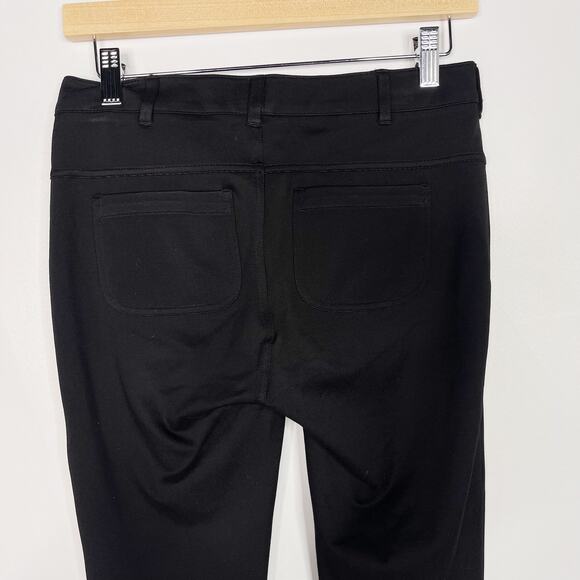 Vince Womens 2 Black Ponte Knit Skinny Leg Riding Pants with Snap Button Ankle - Picture 6 of 10